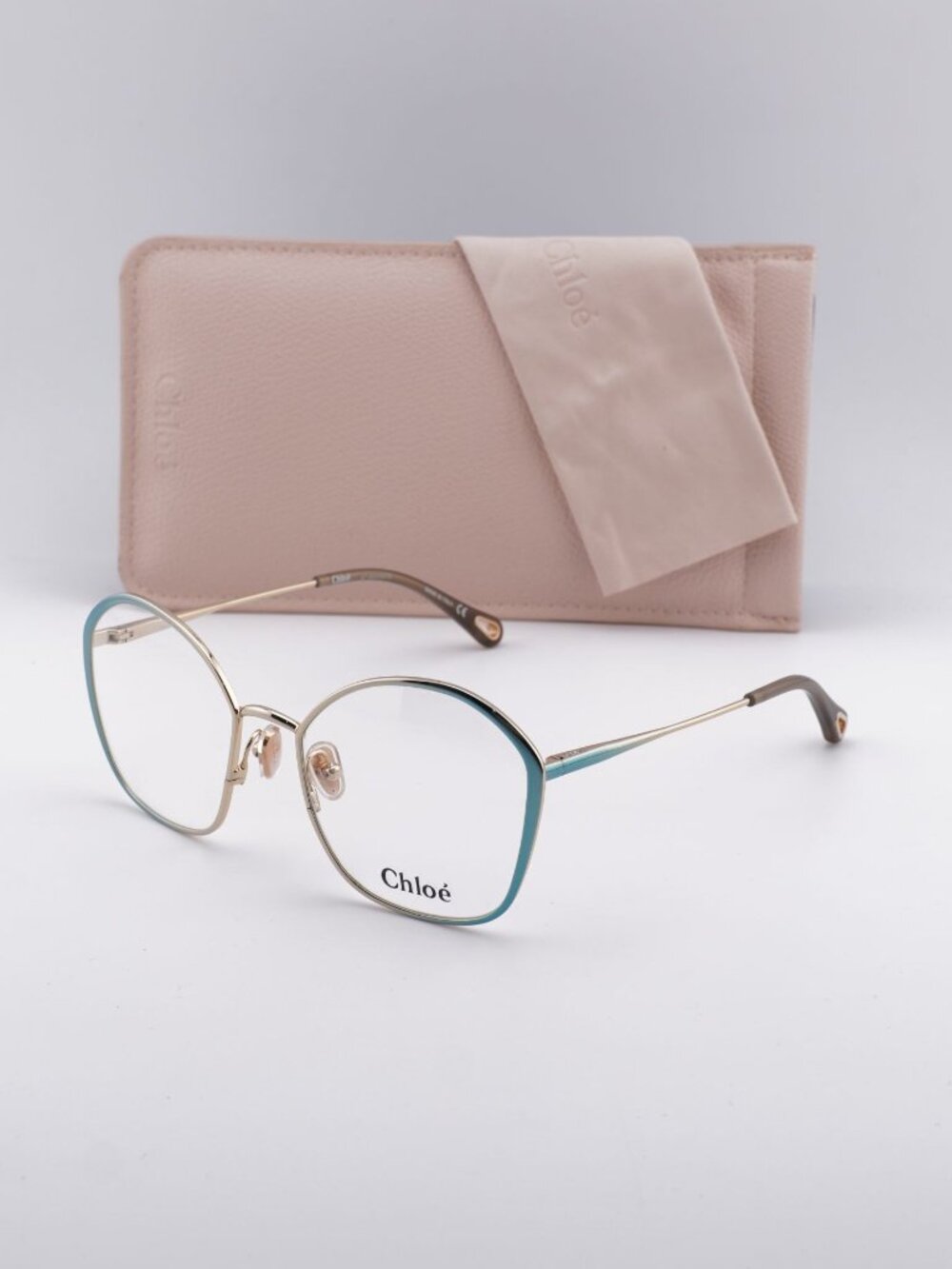 Chloe CH0017O 005 Butterfly Eyeglasses 53mm - Blue / Gold